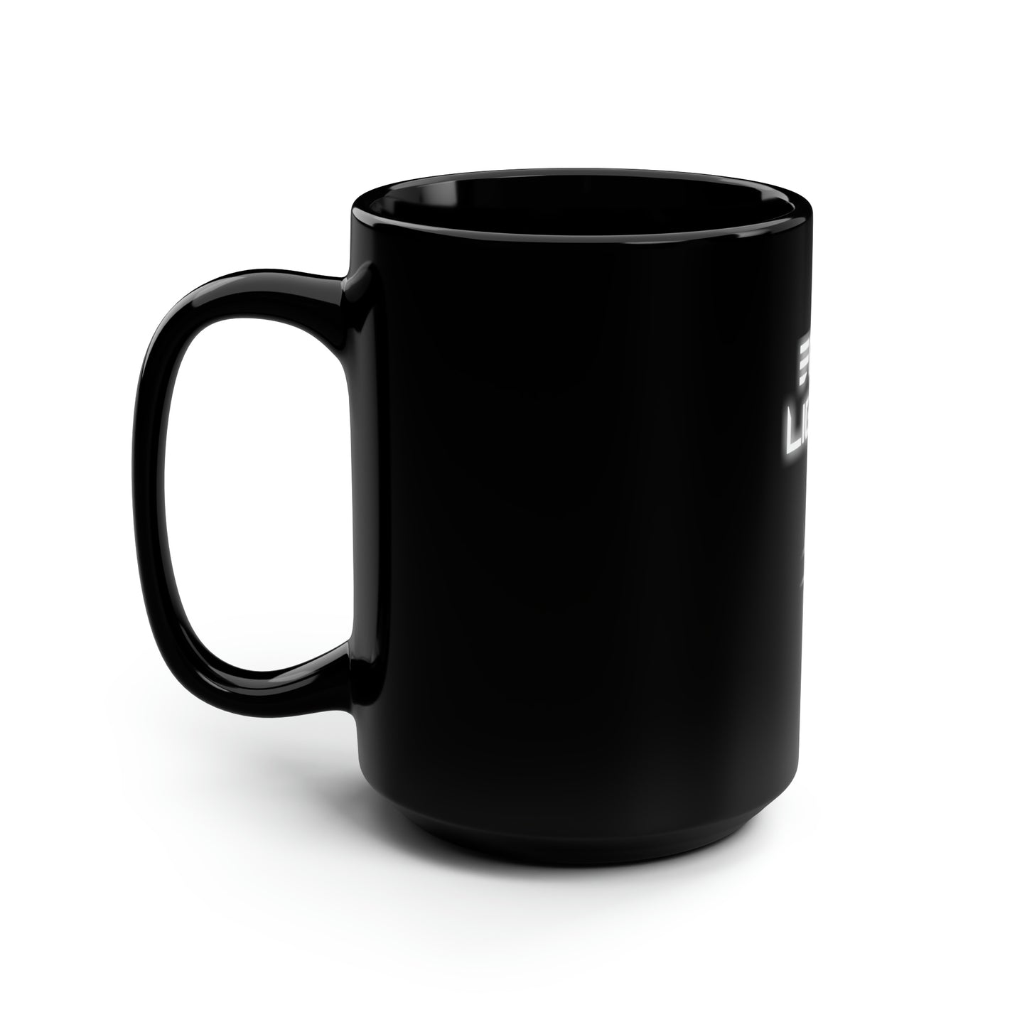 ECHO LIGHTS BLACK MUG, 15oz