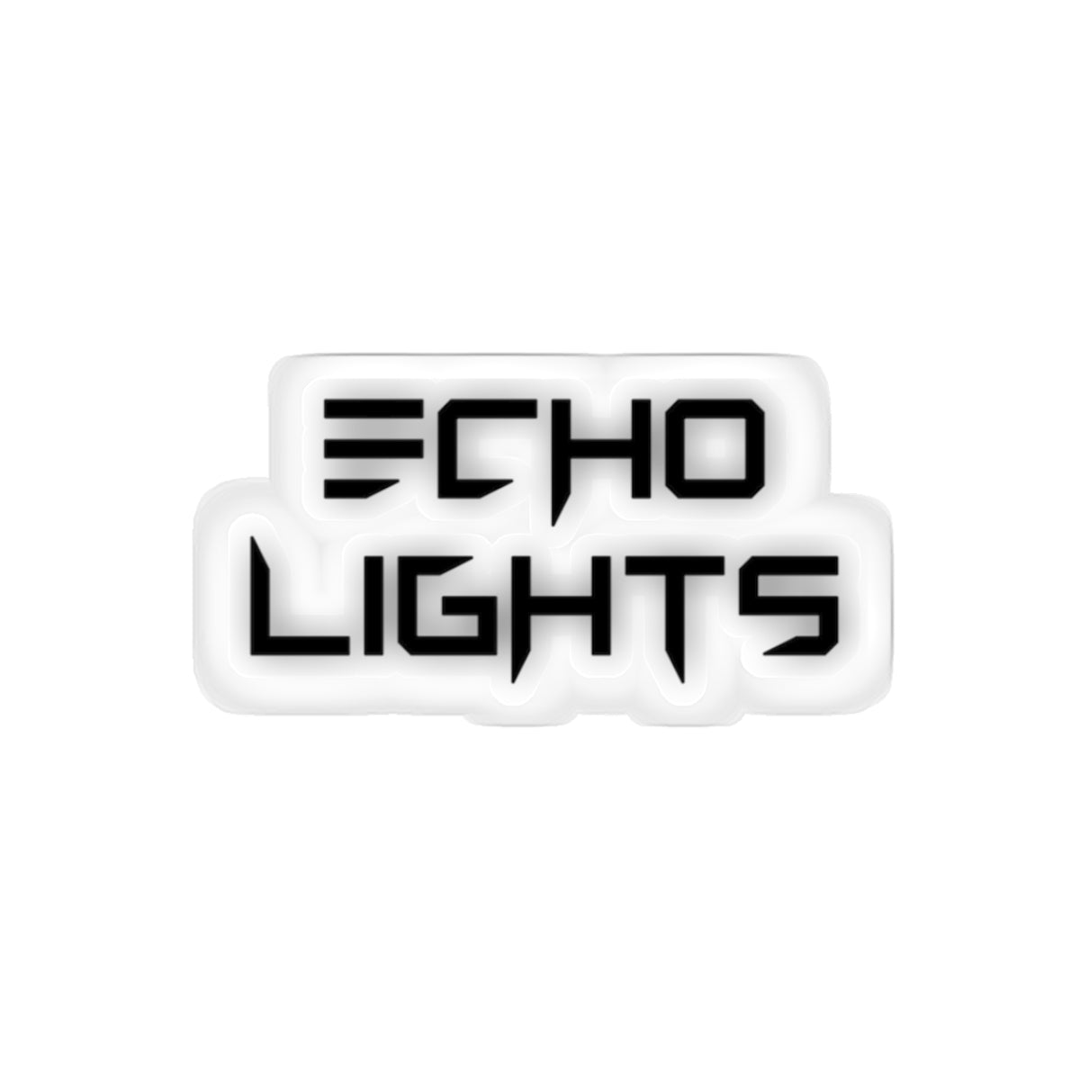 ECHO LIGHTS STICKER - BLACK